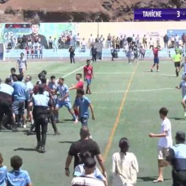 Tangana en el Tahíche contra el Jandía (Imagen: Radiotelevisión Sur Fuerteventura)