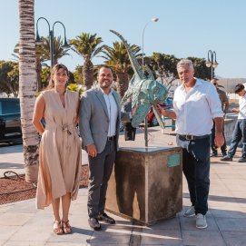 Inauguración de esculturas de especies marítimas en Arrecife. 