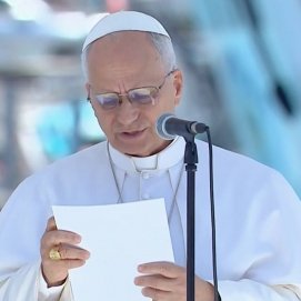El papa León XIV en Arguineguín.
