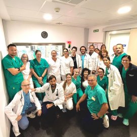 Parte del equipo del servicio de Cardiología del Molina Orosa