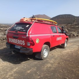 Bomberos en La Graciosa.