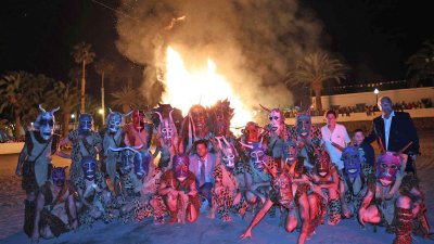 Quema de Facundo en la Noche de San Juan de Haría. Fotos: La Voz.