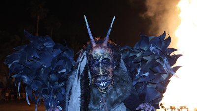 Quema de Facundo en la Noche de San Juan de Haría. Fotos: La Voz.