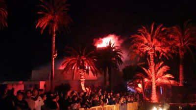 Quema de Facundo en la Noche de San Juan de Haría. Fotos: La Voz.