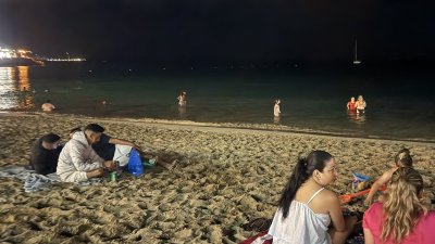 Ambiente en la playa en San Juan