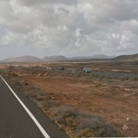 Imagen de las dos carreteras hacia Playa Blanca