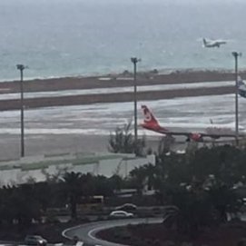 Un total de 15 vuelos no han podido aterrizar en Lanzarote debido al temporal
