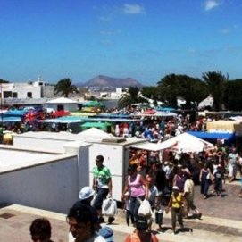 Imagen de archivo del mercadillo de Teguise