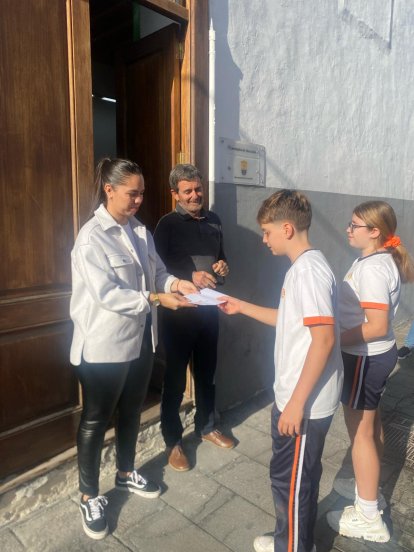 Los alumnos del 'Colegio Santa Maria de los Volcanes' 