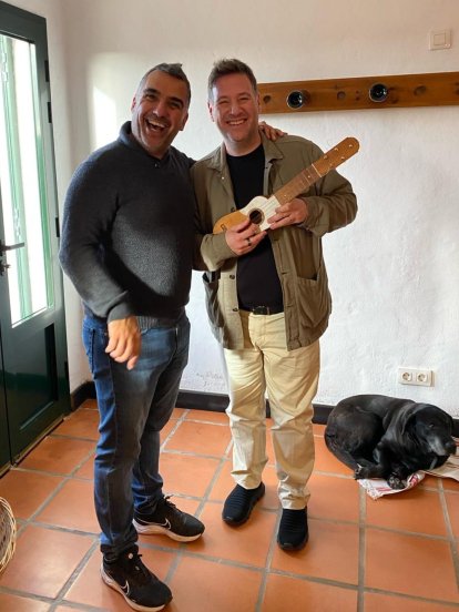 Carlos Latre durante su visita a Lanzarote. Fotos: Hermanos Corujo.
