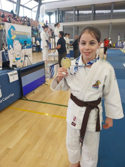 Los judocas del Club de Judo Costa Teguise en el campeonato