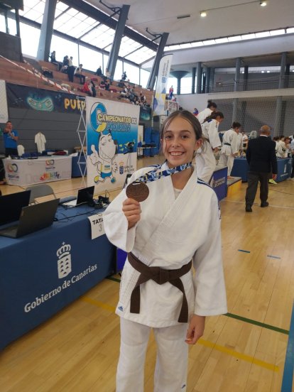 Los judocas del Club de Judo Costa Teguise en el campeonato