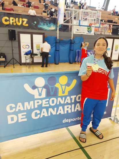 Los judocas del Club de Judo Costa Teguise en el campeonato