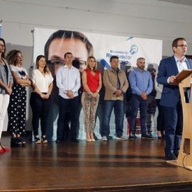 Antonio Morales, durante la presentación de su candidatura con el Movimiento Renovador de Tinajo