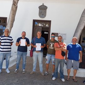 Representantes de UGT en Yaiza.