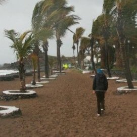 Temporal de viento en Lanzarote