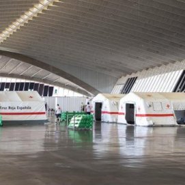 Ultiman un hospital de campaña de 180 camas en el Recinto Ferial de Tenerife