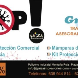 Yaiza Impresiones adapta su producción para cubrir las necesidades empresariales de protección frente al Covid- 19