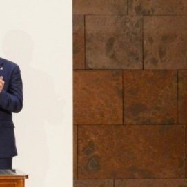 El presidente del Gobierno canario y la consejera de Educación, Manuela Armas