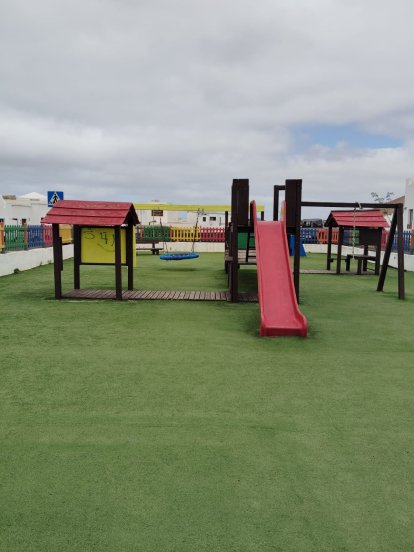 Estado del parque de Mancha Blanca en Tinajo. 