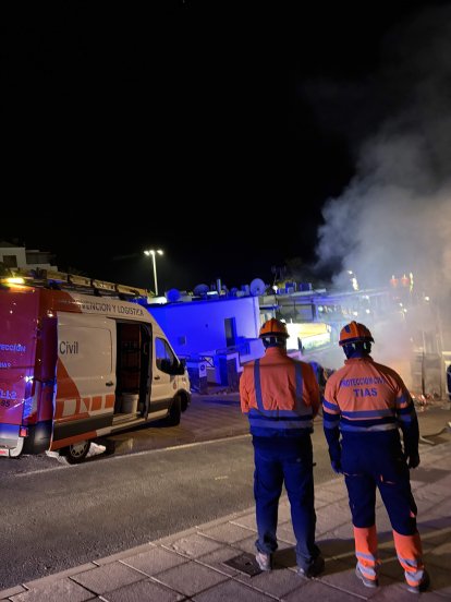 Protección Civil de Tías colabora con los efectivos de emergencias