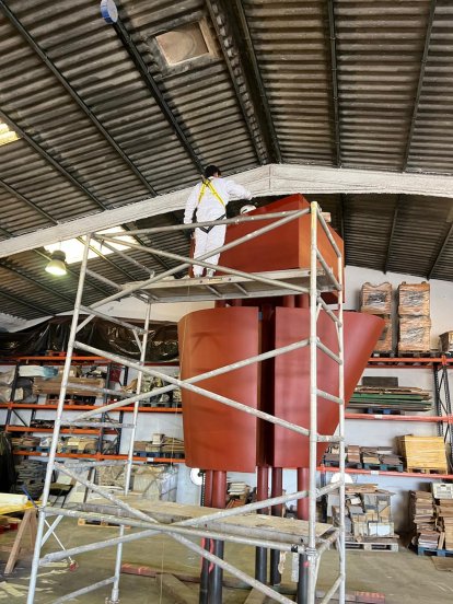 Proceso de creación de la réplica del Monumento al Campesino. 