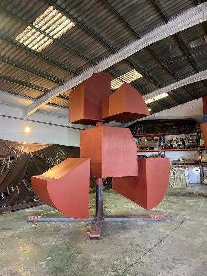Proceso de creación de la réplica del Monumento al Campesino. 