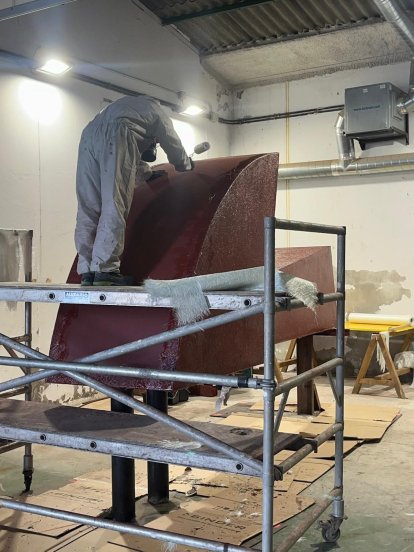 Proceso de creación de la réplica del Monumento al Campesino. 