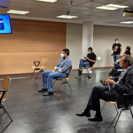 El gerente de Lancelot, Javier Betancort y el ex interventor del Ayuntamiento de Arrecife, Carlos Saenz en el juicio Montecarlo