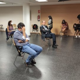 Los acusados Carlos Sáenz y Javier Betancort, durante el juicio