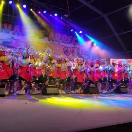 La murga Las Vacilonas, durante el Concurso de Carnaval de este año