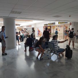 Zona de embarque del aeropuerto de Lanzarote