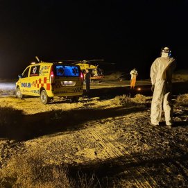 Emerlan y el helicóptero del Ges en La Graciosa