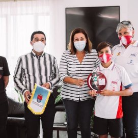 El lanzaroteño Aduén Merino bate récord de España sub 14 de los 3.000 metros lisos de T12 de atletas con discapacidad visual
