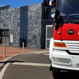 Desinfección en el puerto de Los Mármoles durante la crisis del coronavirus en Lanzarote