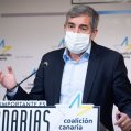 El secretario general de CC, Fernando Clavijo, en una rueda de prensa