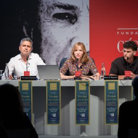 Torcuato Teixeira, Rosa María Regueiro Ferreira y Damiano Volpi. Foto: FCM.