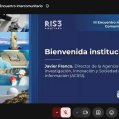 Captura de la apertura de la reunión online.