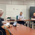 Adasat Goya durante la reunión.