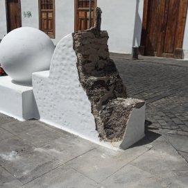 Daños provocados en la plaza de Las Palmas. Foto: Juan Mateos