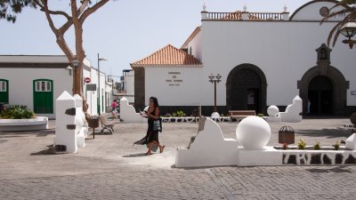 Daños provocados en la plaza de Las Palmas. Foto: Juan Mateos