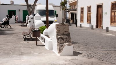 Daños provocados en la plaza de Las Palmas. Foto: Juan Mateos