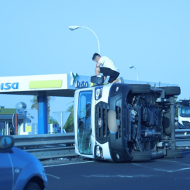 Vuelco en la Autovía 