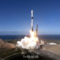 Lanzamiento del cohete Falcon 9 de SpaceX con el satélite ALISIO-1 a bordo en 2023. Foto: SpaceX.