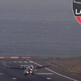 Aterrizaje frustrado de un avión en el Aeropuerto de Lanzarote. Vídeo: LanzaroteWebcam.