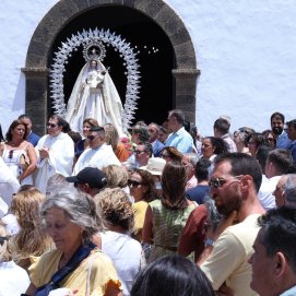 Procesión de la Virgen de Las Nieves. Foto: La Voz