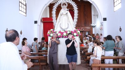 Procesión de la Virgen de Las Nieves. Foto: La Voz