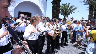 Procesión de la Virgen de Las Nieves. Foto: La Voz