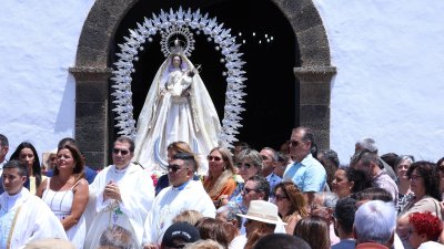 Procesión de la Virgen de Las Nieves. Foto: La Voz
