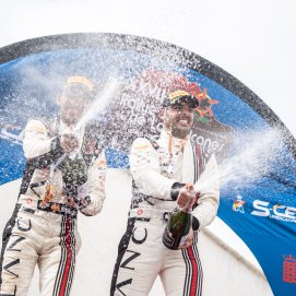 Diego Ruiloba y Ángel Vela, ganadores del Rallye Isla de Los Volcanes.